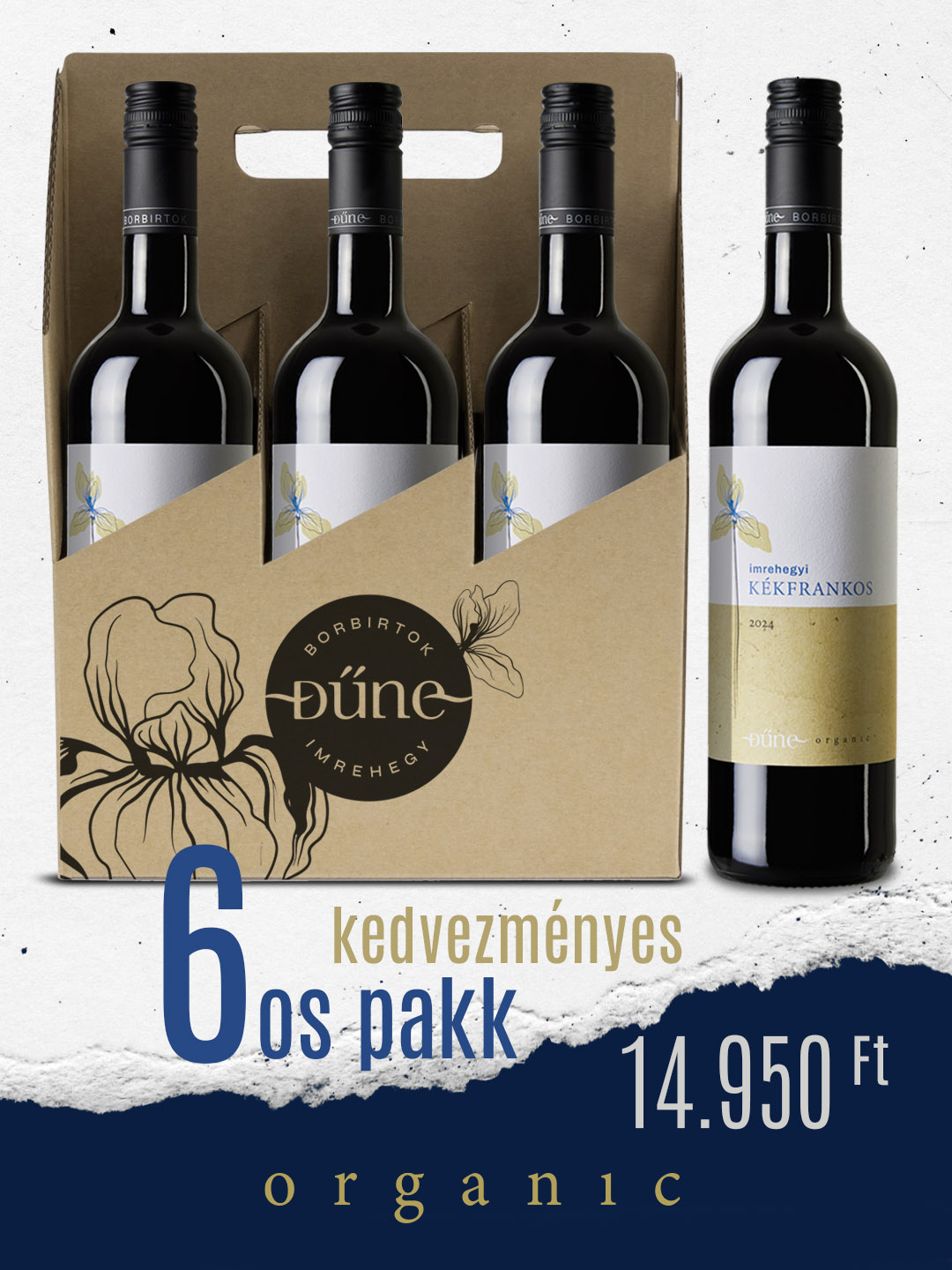 Dűne Organic Imrehegyi Kékfrankos 2024 borcsomag